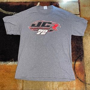 Grey Racing Graphic Tee L